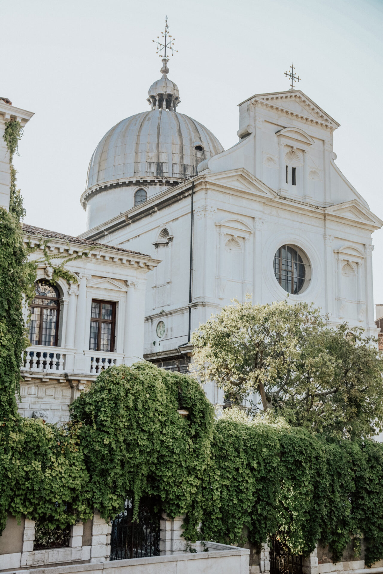 cloudy day in venice church